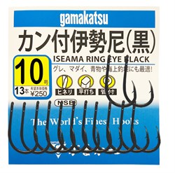 Крючок Gamakatsu Iseama Ring Eye Black №8 (14 шт.) 66074-8-0-07 - фото 28012